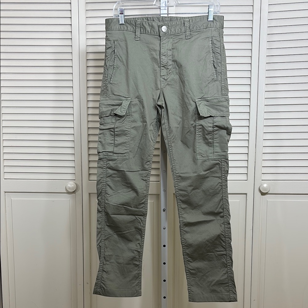 Grown & Sewn Men's Olive 100% Cotton Cargo Pants Size 32